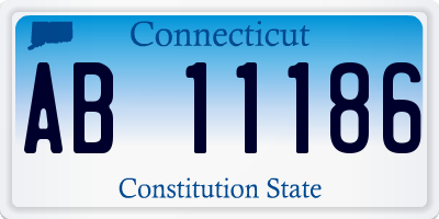 CT license plate AB11186