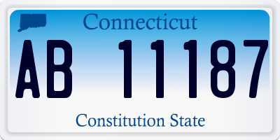 CT license plate AB11187