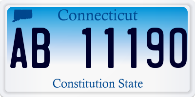 CT license plate AB11190