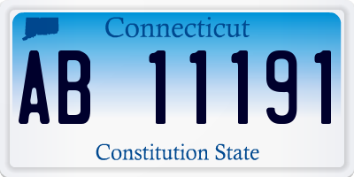 CT license plate AB11191