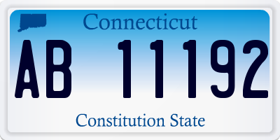 CT license plate AB11192