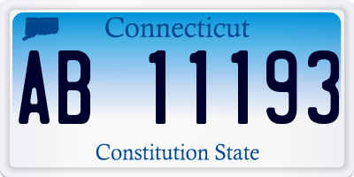 CT license plate AB11193