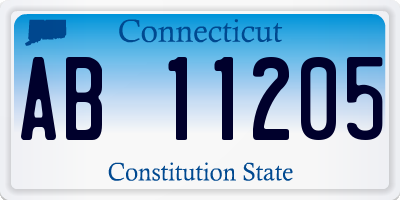 CT license plate AB11205