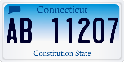 CT license plate AB11207