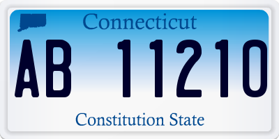 CT license plate AB11210