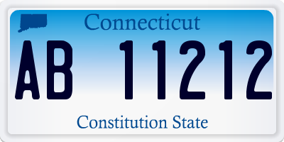 CT license plate AB11212