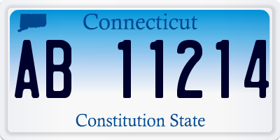 CT license plate AB11214