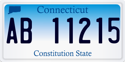 CT license plate AB11215