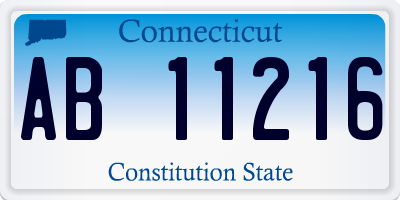 CT license plate AB11216