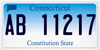 CT license plate AB11217