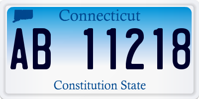 CT license plate AB11218