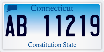 CT license plate AB11219