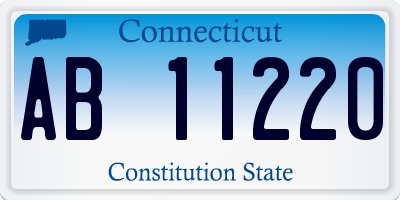 CT license plate AB11220