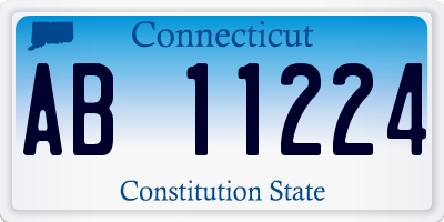 CT license plate AB11224