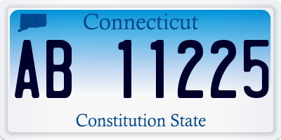 CT license plate AB11225