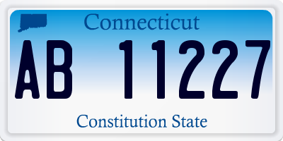 CT license plate AB11227