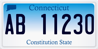 CT license plate AB11230