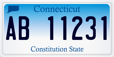 CT license plate AB11231