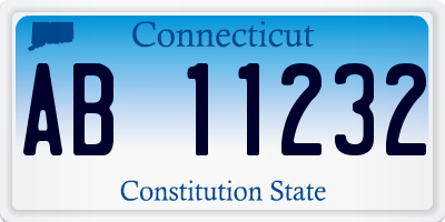 CT license plate AB11232