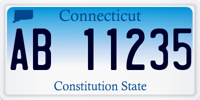 CT license plate AB11235