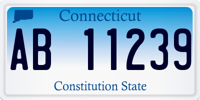 CT license plate AB11239