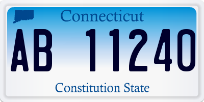 CT license plate AB11240