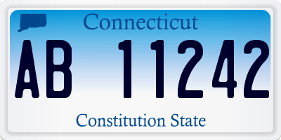 CT license plate AB11242