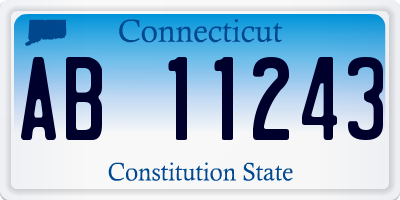 CT license plate AB11243