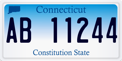 CT license plate AB11244