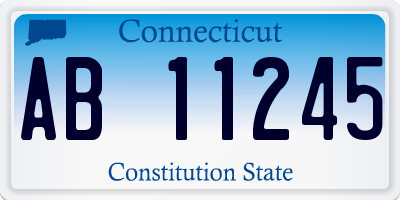 CT license plate AB11245