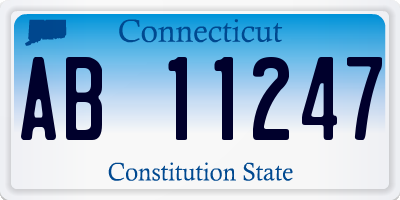 CT license plate AB11247