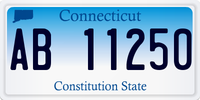 CT license plate AB11250