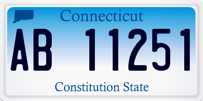 CT license plate AB11251