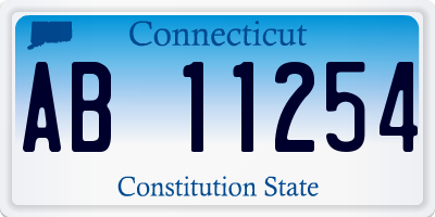 CT license plate AB11254