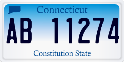 CT license plate AB11274