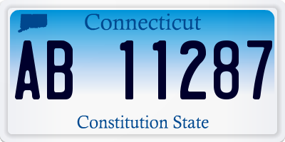 CT license plate AB11287