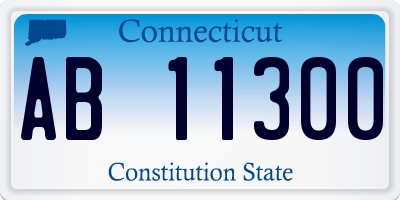 CT license plate AB11300