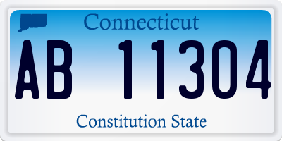 CT license plate AB11304