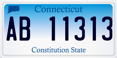 CT license plate AB11313