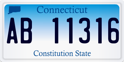 CT license plate AB11316