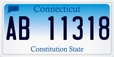 CT license plate AB11318