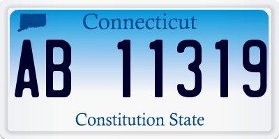 CT license plate AB11319