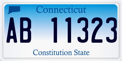 CT license plate AB11323