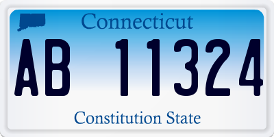 CT license plate AB11324