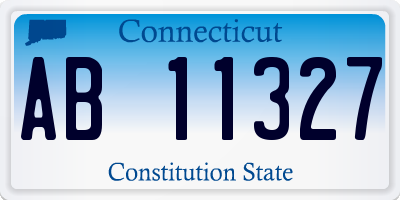 CT license plate AB11327