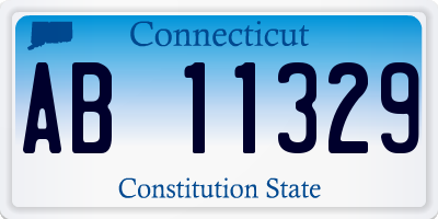 CT license plate AB11329