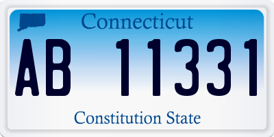 CT license plate AB11331