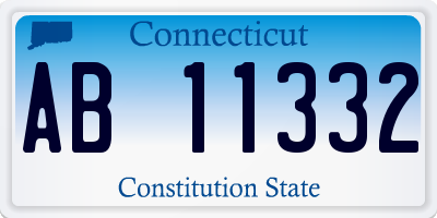 CT license plate AB11332