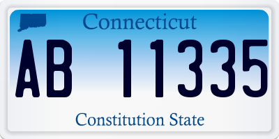 CT license plate AB11335