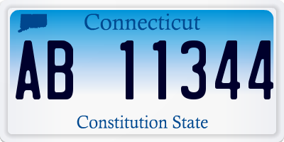 CT license plate AB11344